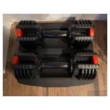 Adjustable Power Up Dumbbell Set with Stand
