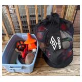 Soccer Balls and Assorted Yard Toys