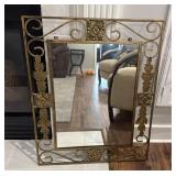 Wrought Iron Framed Wall Mirror