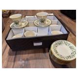 Lenox Holiday Dimension Collection Teacups and Sau