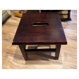 Wooden Foot Stool with Handle Opening