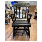 Wooden Spindle-Back Childï¿½s Rocking Chair