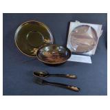 Black Lacquer Salad & Plate Set