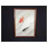 H. Sakai Koi Fish Watercolor Print