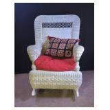 White Wicker Rocking Chair