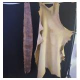 Python Skin and Softened Animal Hide