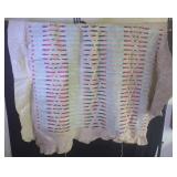 Hand-Beaded Animal Hide Blanket