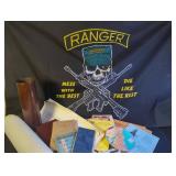 Military-Themed Banner and Books Lot