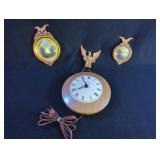 Electric Spartus Clock With Mirrors