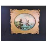 Seascape Painting in Ornate Frame
