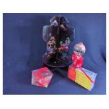 Hand-Painted Shelf and Doll Set