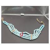 Russian Blue Trade Beads Necklace