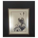 Framed Drawing by Sherwin Zephier