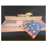 Handcrafted American Flag Decor Trio
