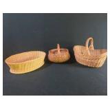 Three Handwoven Baskets