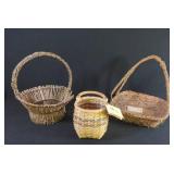 Handcrafted Sweetgrass and Twig Baskets