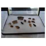 Arrowhead Collection in Glass Top Display