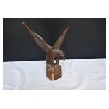 Carved Wooden Eagle Sculpture