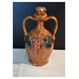 Vtg Terra Cotta Wine Jar
