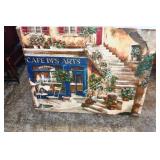 Large Cafe de Arts Canvas Artwork