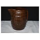 Large Brown Stoneware Pitcher