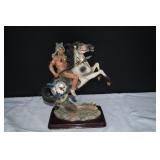 MIghty Sioux Warrior Native American Statue