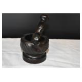 Vtg Wooden Mortar & Pestle Set