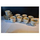 Noritake Stoneware Autumn Day Tea Cups & Saucers