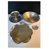 Vtg Aluminum Serving Platters/Trays