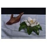 Ceramic Magnolia Flower Scultpture