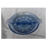 Indiana Glass Federal Windsor Blue Divided Dish