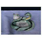 Vintage Ceramic Snake Ashtray