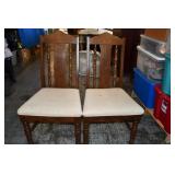 Pair of Solid Wood Dining Room Chairs