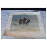 The Snow Trail by Charles M. Russell Art Print