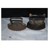 Pair of Vintage Cast Iron Sad Irons