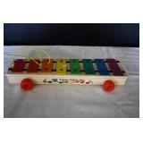 Vtg Fisher Price 870 Pull Along Xylophone