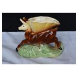 Vtg MCM Leaping Deer Planter
