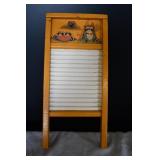 Vtg Decorated Wash Board