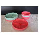 Set of 8 Pillow Fort Plastic Plates & Bowls