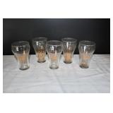 Set of 5 Coca Cola 75th Anniversary Glasses