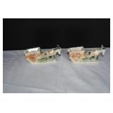 Pair of Juan Valdez Donkey Cart Ashtrays