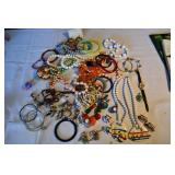 Bag of Vintage Fashion Jewelry