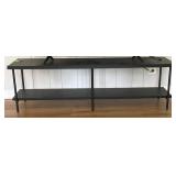 Black Two-Tier Console Table