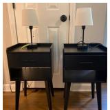 Black End Tables With Lamps