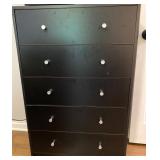 Black Five-Drawer Dresser