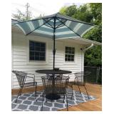 Patio Set with Rug and Umbrella