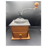 Wood and Cast Iron Coffee Grinder
