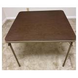 Square Folding Table with Metal Legs