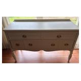 White Wooden 2-Drawer Dresser