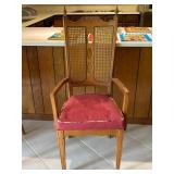Wooden Chair with Cane Backrest